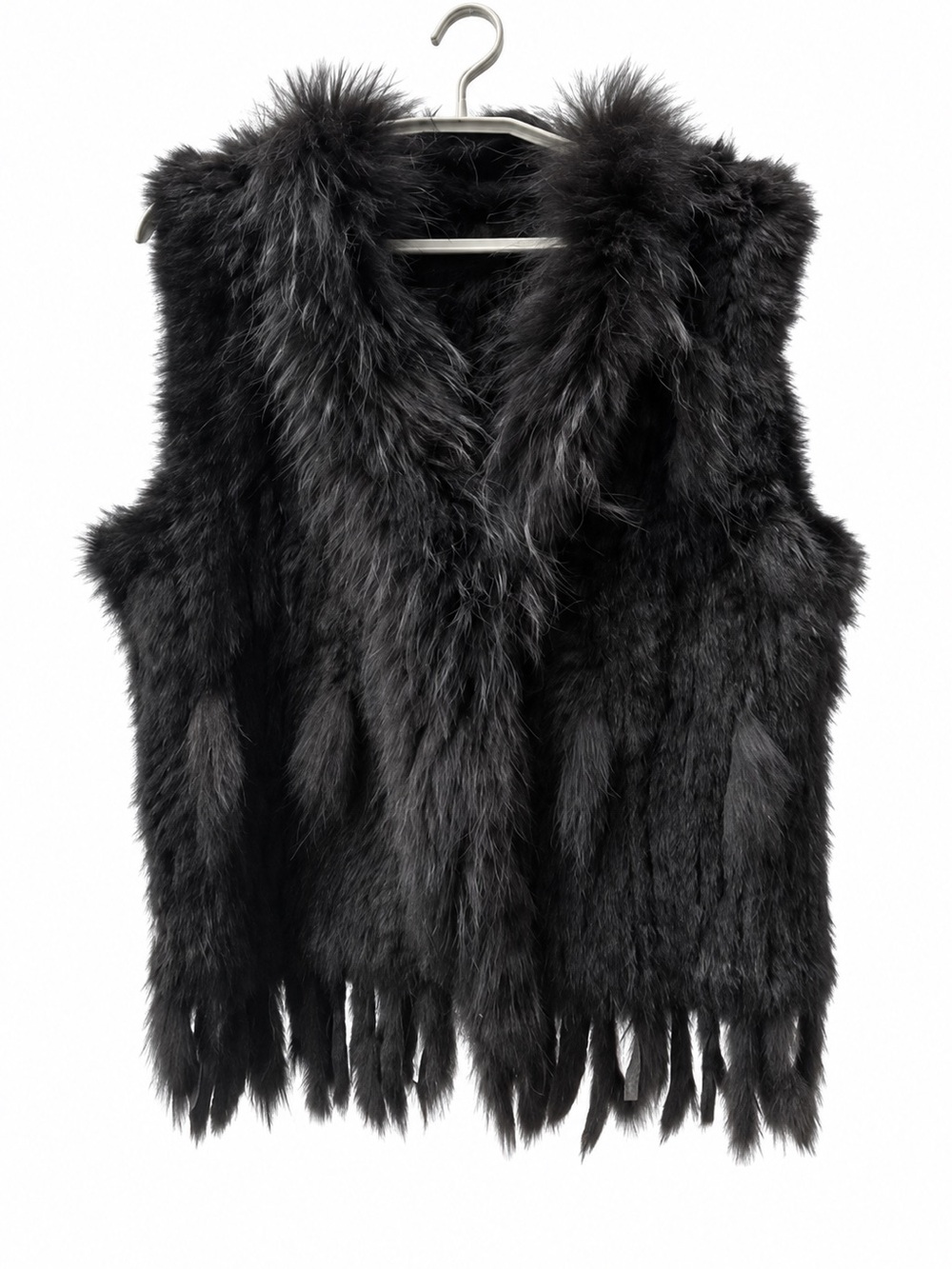 Rabbit and raccoon fur vest custom ER